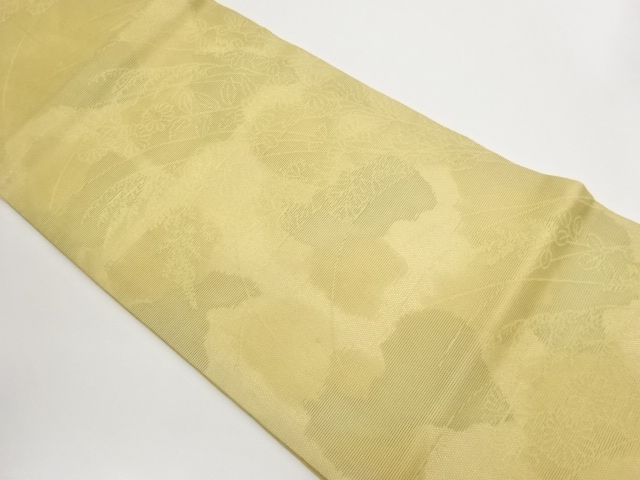 JAPANESE KIMONO / HIRAKI NAGOYA OBI FOR SUMMER / WOVEN ABSTRACT PATTERN 